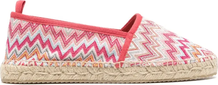 Elle zigzag-woven espadrilles