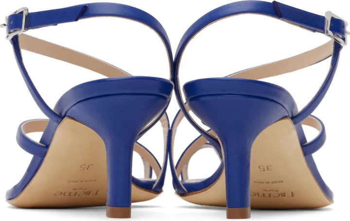 Elleme Blue Twist Strap Heeled Sandals - Image 2