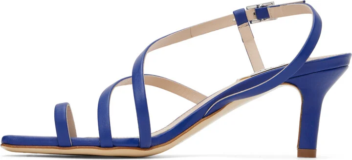 Elleme Blue Twist Strap Heeled Sandals - Image 3