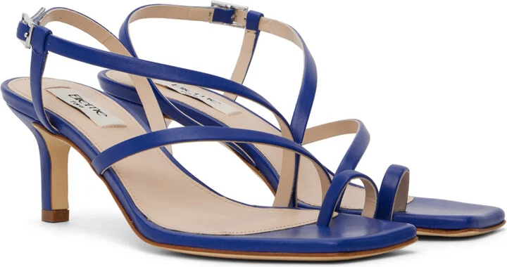 Elleme Blue Twist Strap Heeled Sandals - Image 4