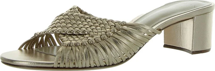 Ellie 45 Womens Leather Braided Heels