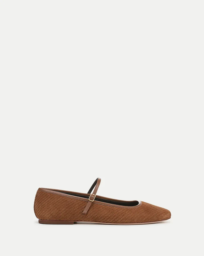 Ellie Corduroy Suede Flat