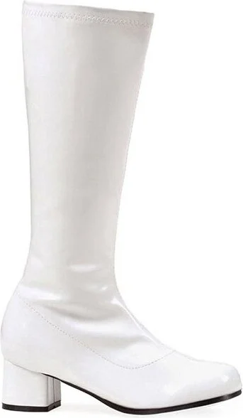 Ellie Shoes 1.75" Heel Children's Gogo Boot White Small