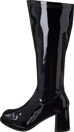 Ellie Shoes 3 Inch Adult Black Costume Gogo Boots w/ Zipper | - Image 3
