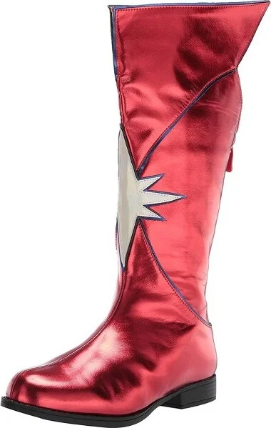 Ellie Shoes Red Knee High Adult Female Costume Superhero Boots | 1.5 Inch Heel | Size