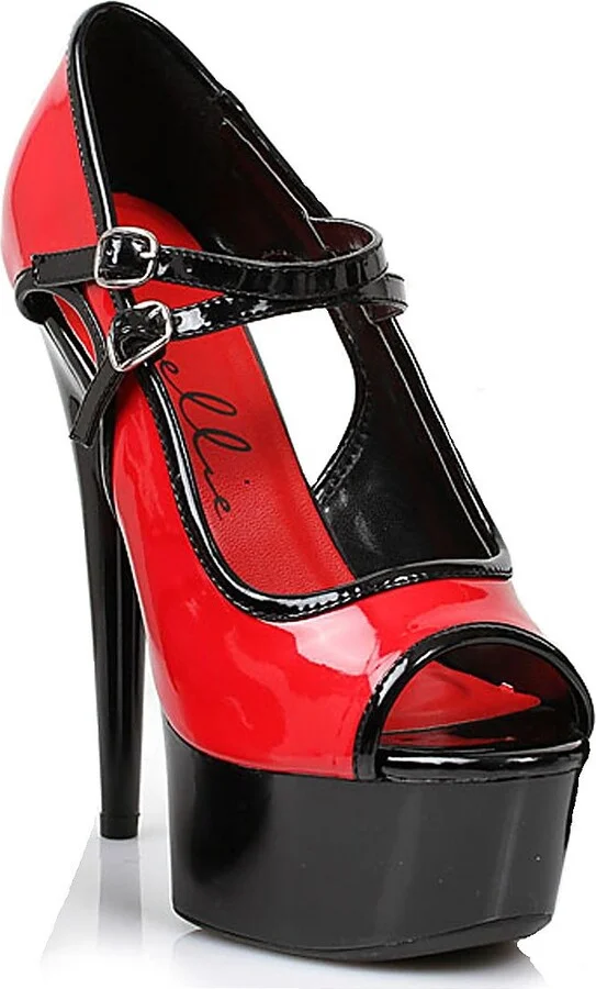 Ellie Shoes Women's 609-JET-RED-5 Pump