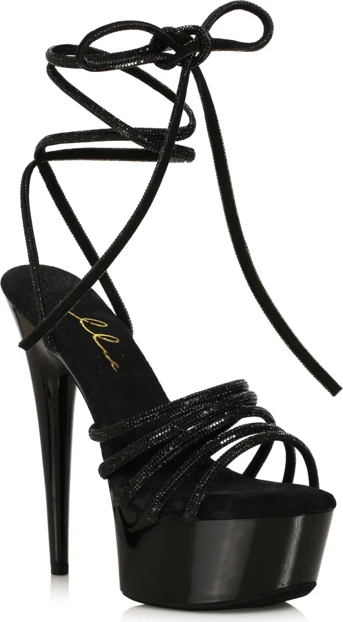 Ellie Shoes Women's 609-LUSH-BLK-6 Heeled Sandal
