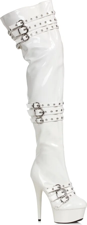 Ellie Shoes Women's 609-SHERIDAN-WHT-8 Over-The-Knee Boot