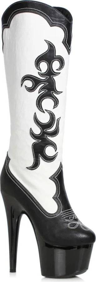 Ellie Shoes Women's 709-CHARLIE-WHT-10 Knee High Boot