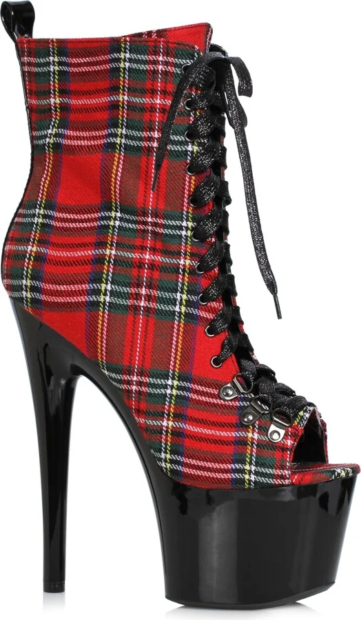 Ellie Shoes Women's 709-CINDY-PLAID-8 Ankle Boot