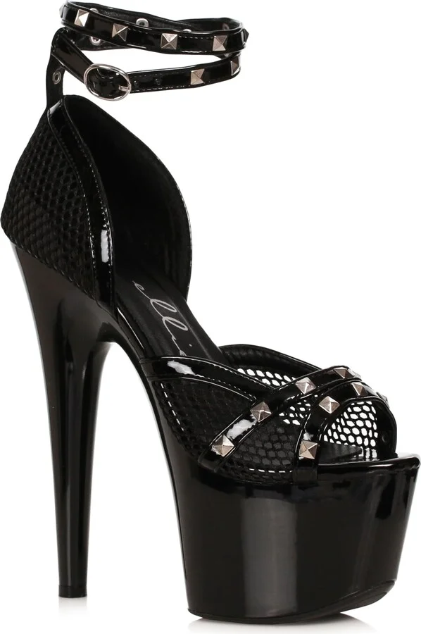 Ellie Shoes Women's 709-SLEEK-BLK-7 Heeled Sandal