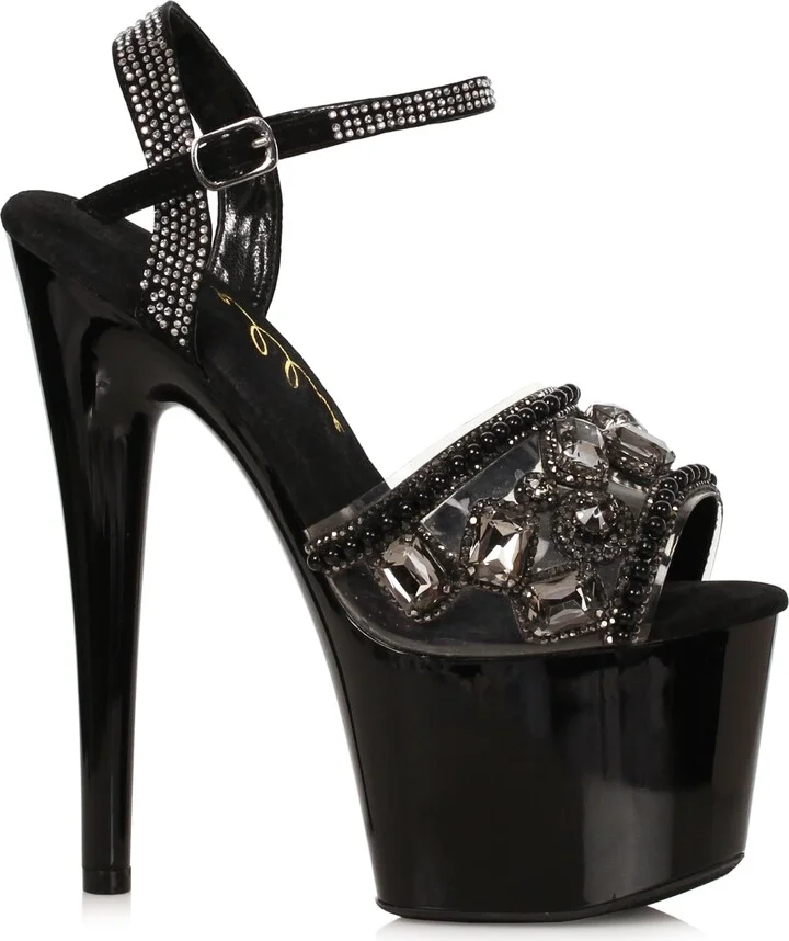 Ellie Shoes Women's 709-ULEXITE-BLK-10 Heeled Sandal