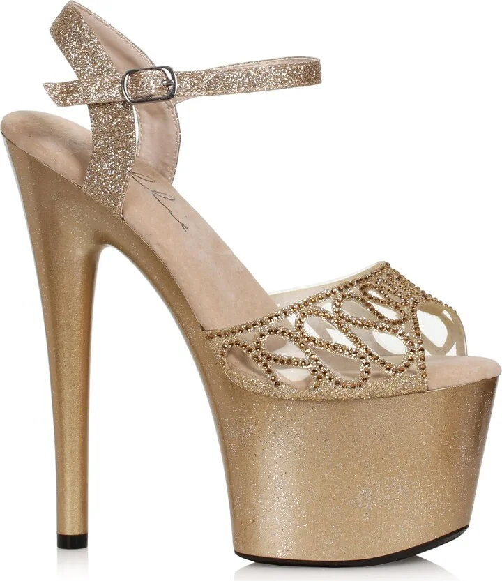 Ellie Shoes Women's 709-UNITY-GLD-8 Heeled Sandal
