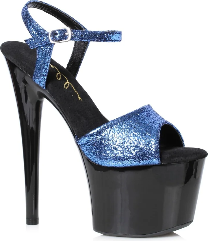 Ellie Shoes Women's 709-VITAL-BLUE-8 Heeled Sandal