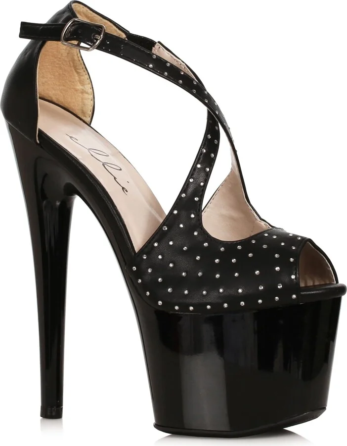 Ellie Shoes Women's 709-WICKED-BLK-6 Platform