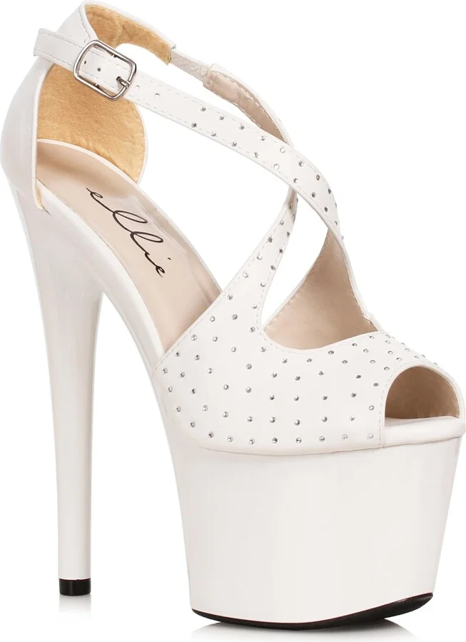 Ellie Shoes Women's 709-WICKED-WHT-10 Platform