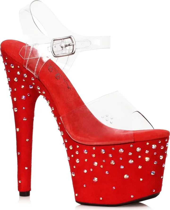 Ellie Shoes Women's 709-ZEAL-RED-8 Heeled Sandal