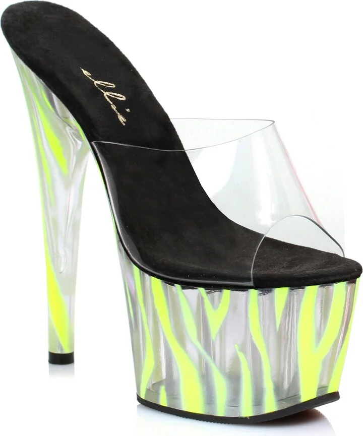 Ellie Shoes Women's 709-ZEBRA-YELL-10 Heeled Sandal
