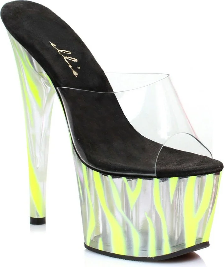 Ellie Shoes Women's 709-ZEBRA-YELL-5 Heeled Sandal