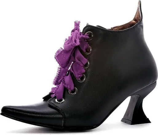 Ellie Shoes Womens Black Witch Costume Boots Size - Image 2