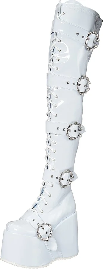 Ellie Shoes Women's Platform Over The Knee Boot 500-KAMORA-WHT-7