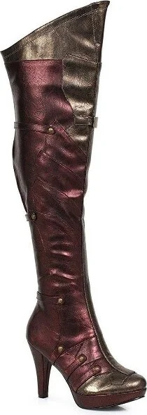 Ellie Shoes Wonder Boots Costume Thigh High 4" Heel Adult Boots Size