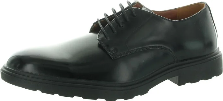 ELLIOT Mens Lace-Up Faux Leather Oxfords