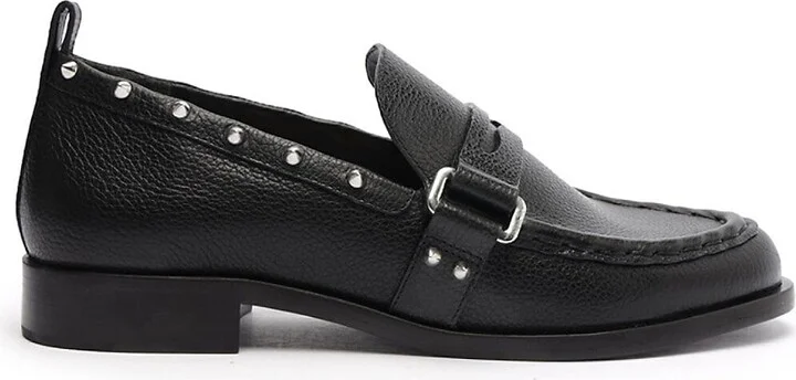 Elliot Studded Leather Penny Loafers