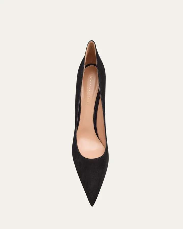 Ellipsis Suede Stiletto Pumps - Image 4