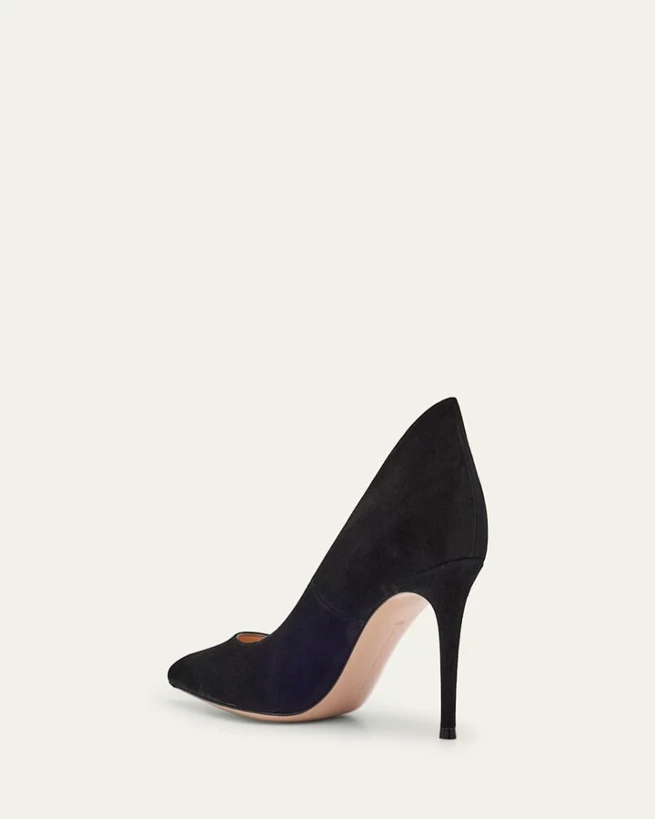 Ellipsis Suede Stiletto Pumps - Image 6
