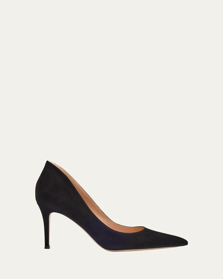 Ellipsis Suede Stiletto Pumps