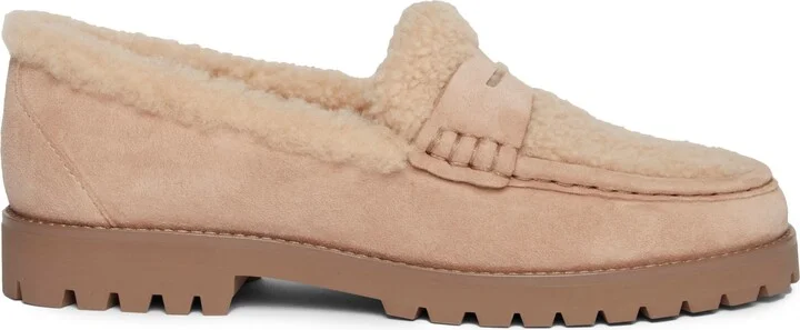 Ellis Genuine Shearling Platform Penny Loafer - Image 3