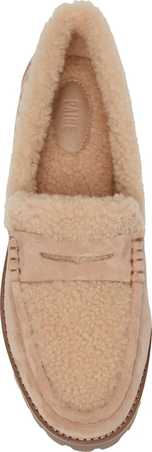 Ellis Genuine Shearling Platform Penny Loafer - Image 5