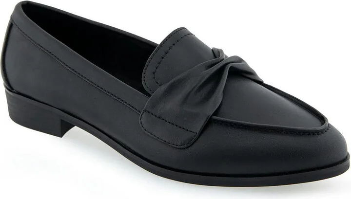Ellis Womens Solid Faux Leather Loafers