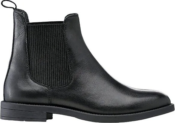 ellos Women's Leather Chelsea Boots - 7 W, Black (Wide Widths Available)