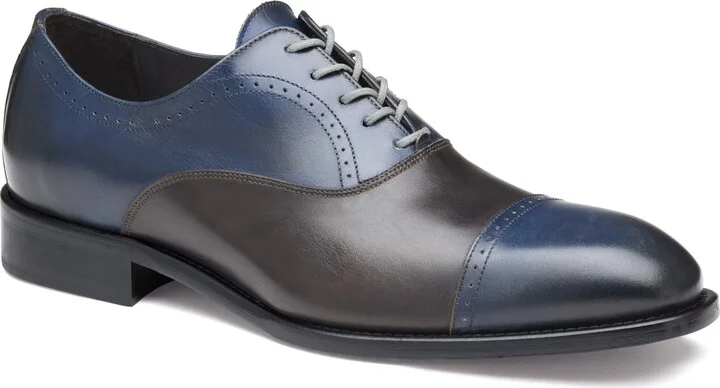 Navy/brown Italian Calfskin