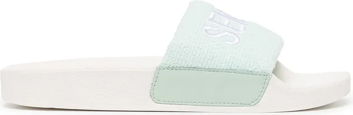 Elly embroidered-logo slides