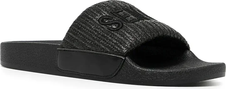 Elly II logo-embroidered slides - Image 2