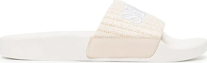 Elly II logo-embroidered slides