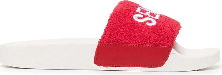 Elly logo-embroidered slides