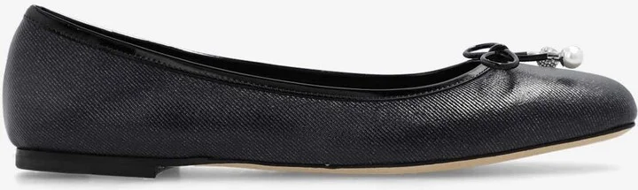 Elme Coated Denim Ballet Flats
