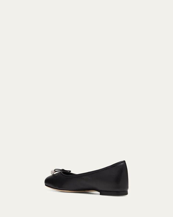 Elme Leather Bow Ballerina Flats - Image 5