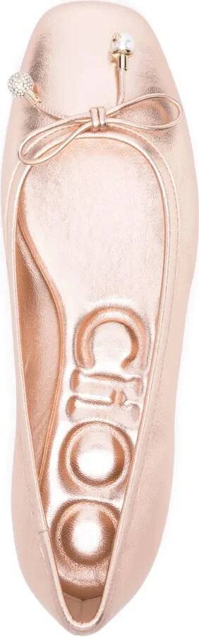 Elme metallic ballerina shoes - Image 4