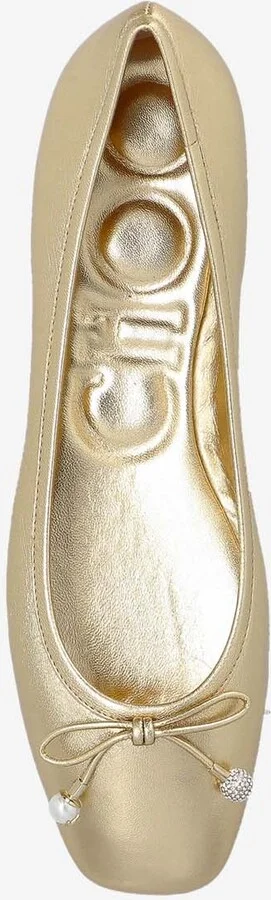 Elme Metallic Nappa Leather Ballet Flats - Image 3