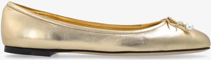Elme Metallic Nappa Leather Ballet Flats