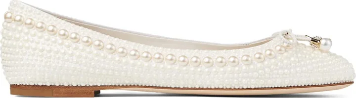 Elme pearl-embellished ballerina shoes