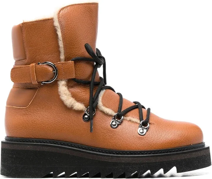 Elmo shearling-lined laced boots