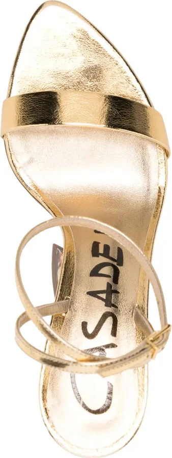 Elodie 75mm metallic-finish sandals - Image 4