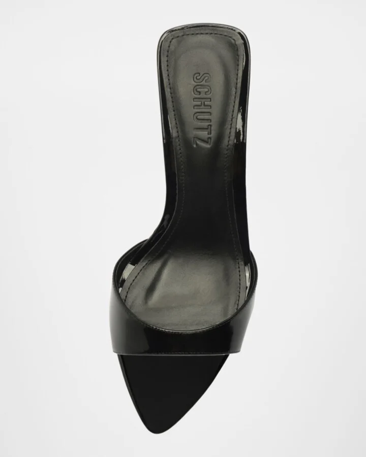 Elodie Patent Stiletto Mule Sandals - Image 2