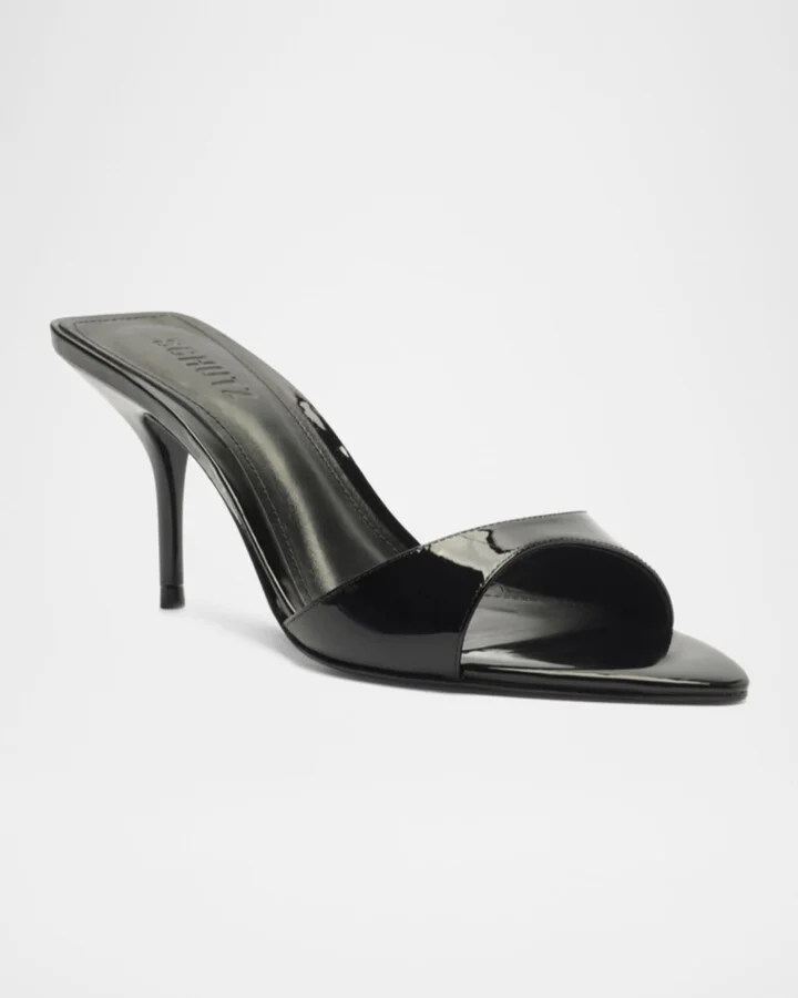 Elodie Patent Stiletto Mule Sandals - Image 4